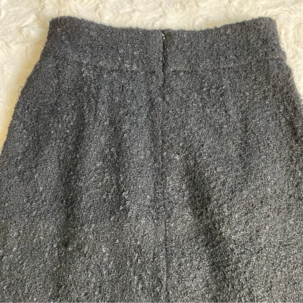 Vintage Donna Karan Women's‎ Midi Pencil Skirt Size 10 Black Wool Mohair Blend